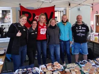 Das Maibaum Team am Stand