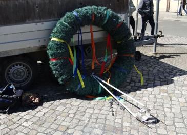 Ankunft Maibaum