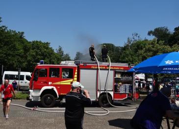 Feuerwehr Dusche